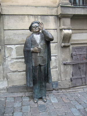 Statue of Evert Taube at Järntorget in Stockholm