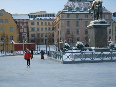 Going skating in Kungsträdgården